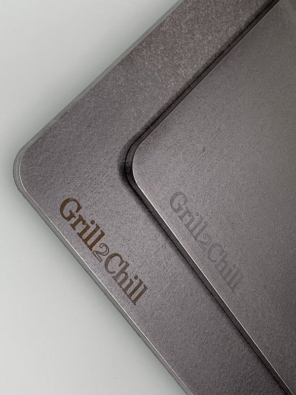 Grill2Chill Backstahl 465 x 380 x 6-6,2 mm für PIZZA, BURGER, STEAKS und mehr !